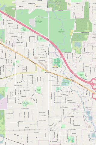 Detailed Editable Vector Map of  Addison