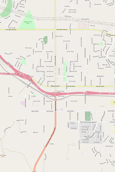 Detailed Editable Vector Map of  Beaumont