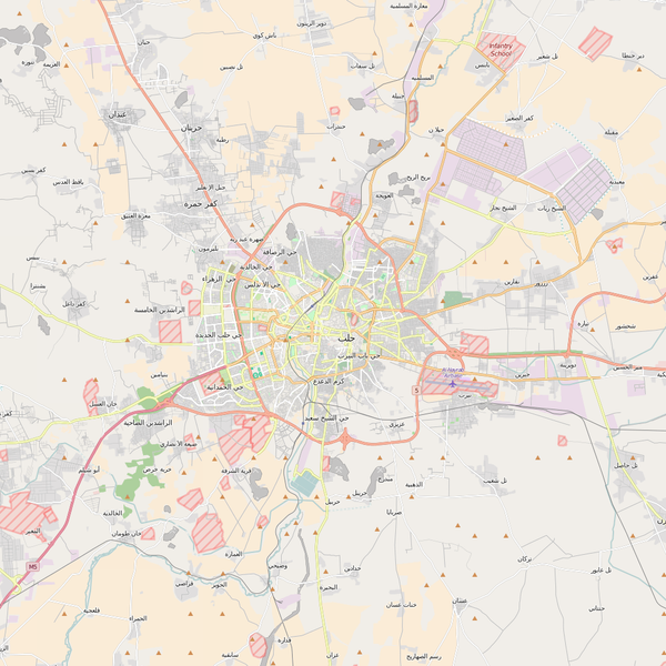 Editable City Map of Aleppo