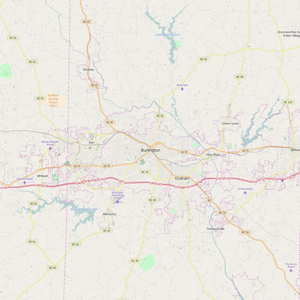 Editable City Map of Burlington, IA