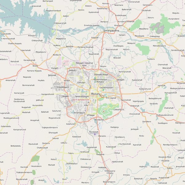 Editable City Map of Maisuru