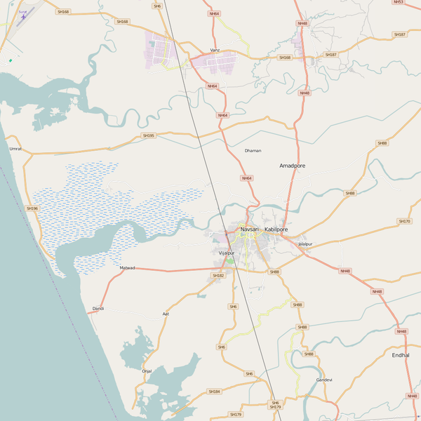 Editable City Map of Surat
