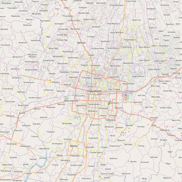 Editable City Map of Yogyakarta