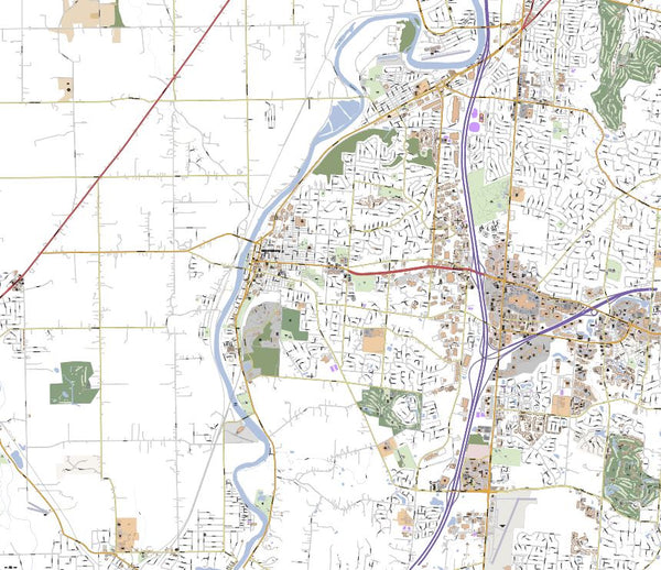 Editable City Map of Miamisburg - Ohio